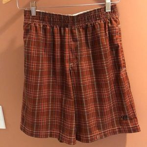 Warrior Youth Plaid Shorts Sz Large Adjustable